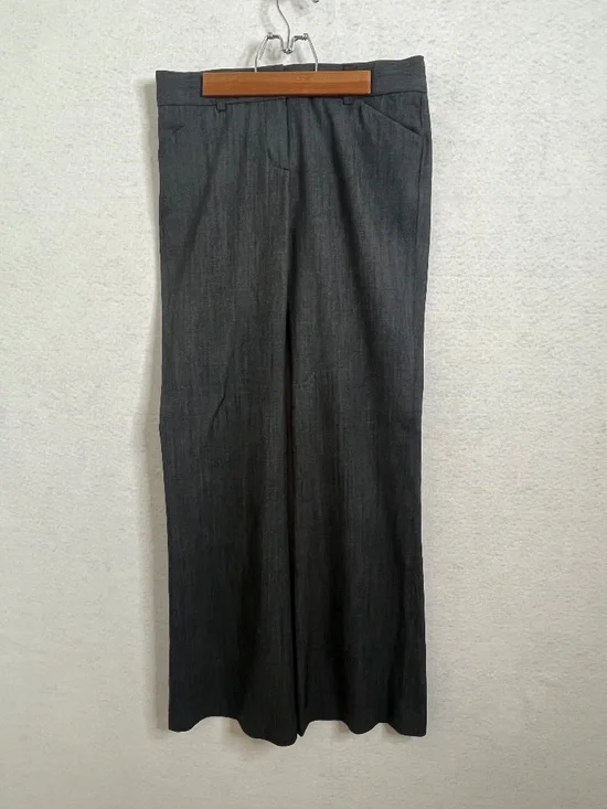 Theory Gray Wide Leg Dress Pants Trouser Size 14 - Picture 1 of 8